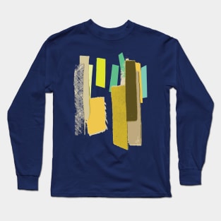 Geometric Color Swatches Illustration - Canary Yellow Long Sleeve T-Shirt